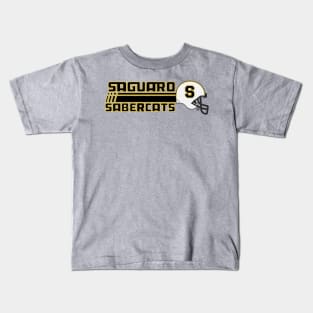 Saguaro Sabercats (Rush Secondary - Gold Lined) Kids T-Shirt